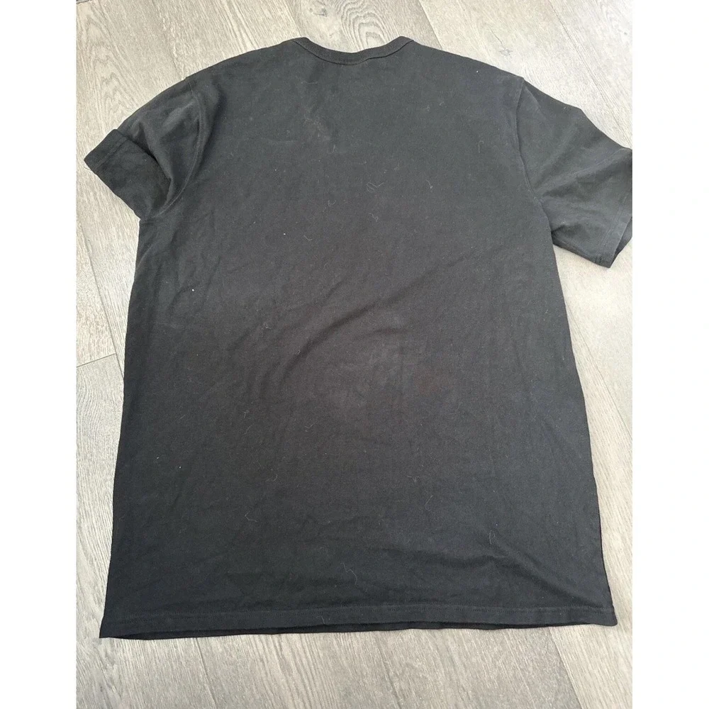 Champion Shirt Mens XL Black Big Logo Script‎ Front Graphic Tee Short Sleeve